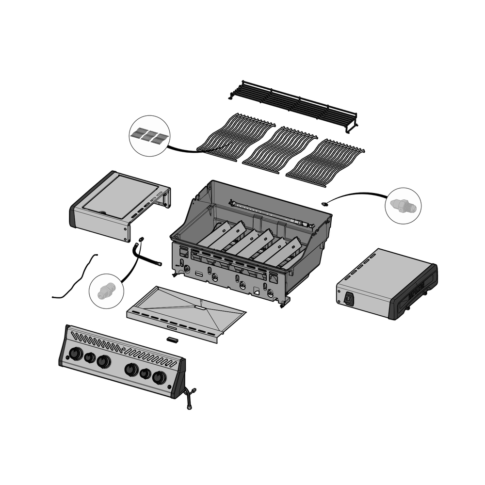 Base Diagram and Parts List for RSE525RSIBNSS-1  Napoleon Built-In Cooking