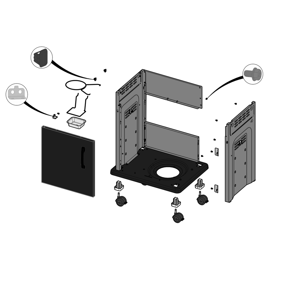 Cart Diagram and Parts List for R425PK-1  Napoleon Built-In Cooking