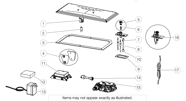 Section_3 Diagram and Parts List for B36PTRE-1  Napoleon Fireplace & Insert
