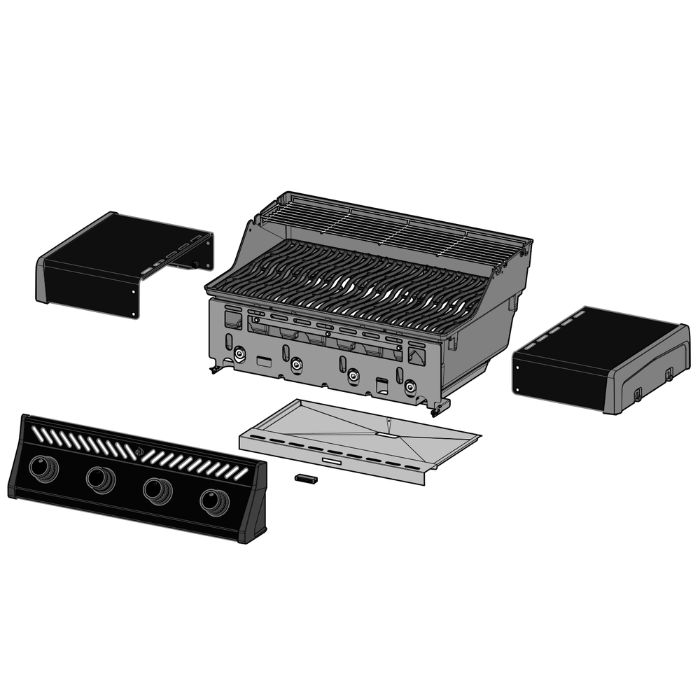 Base Diagram and Parts List for R525PK-1  Napoleon Built-In Cooking
