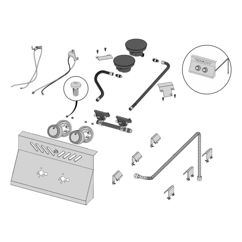 Control Panel Diagram and Parts List for BI12RTNSS  Napoleon Grill