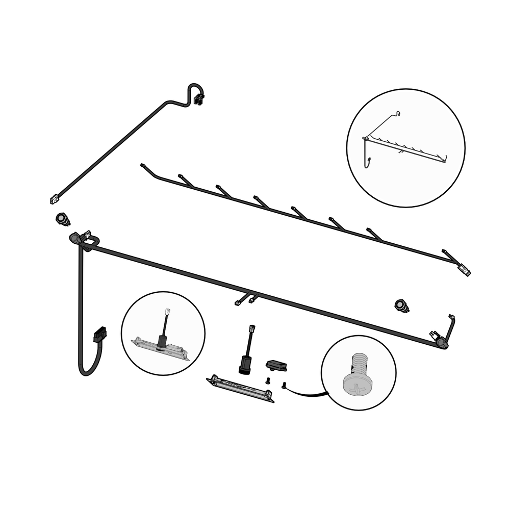 Control Panel Harness Diagram and Parts List for BIPRO665RBPSS-3  Napoleon Built-In Cooking