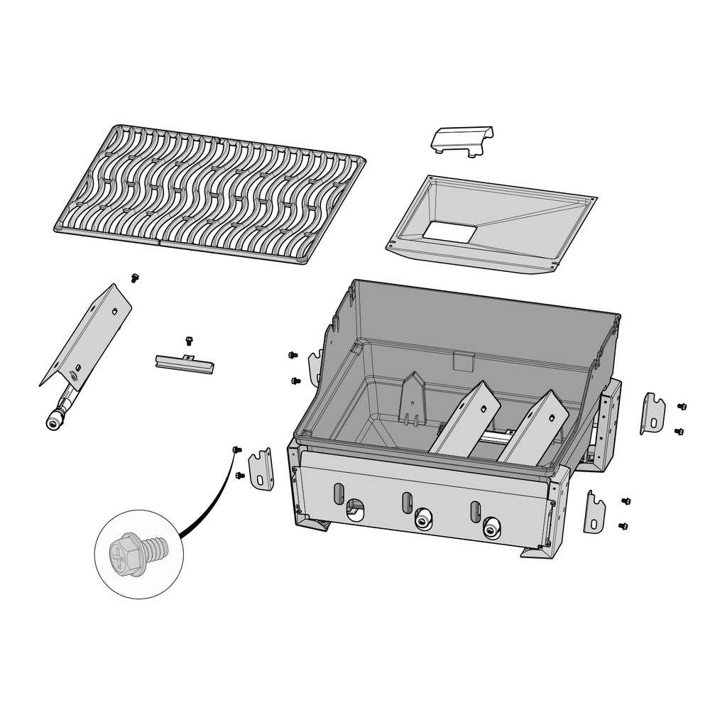 Base Assembly Diagram and Parts List for F365DNGT  Napoleon Built-In Cooking