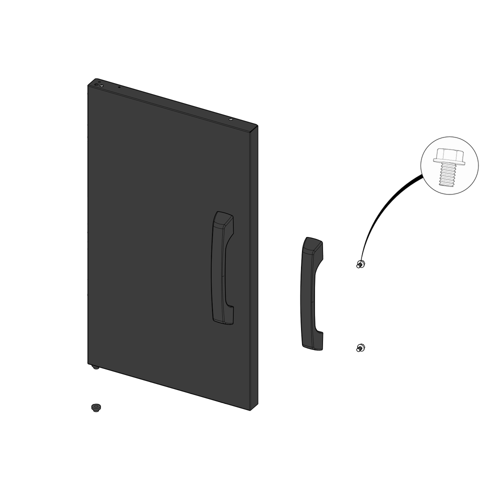 Door Diagram and Parts List for RXT525SIBNK-1  Napoleon Built-In Cooking