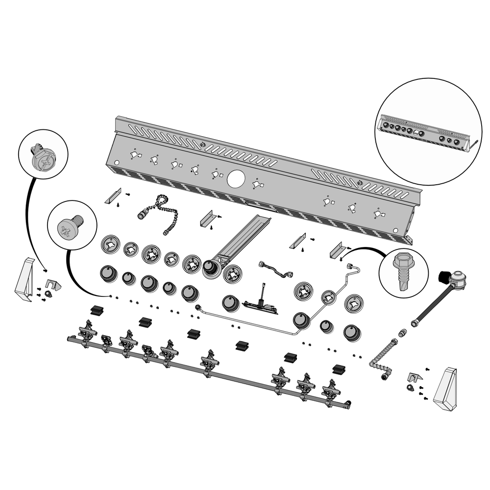 Control Panel Diagram and Parts List for PRO825RSBIPSS-3  Napoleon Built-In Cooking