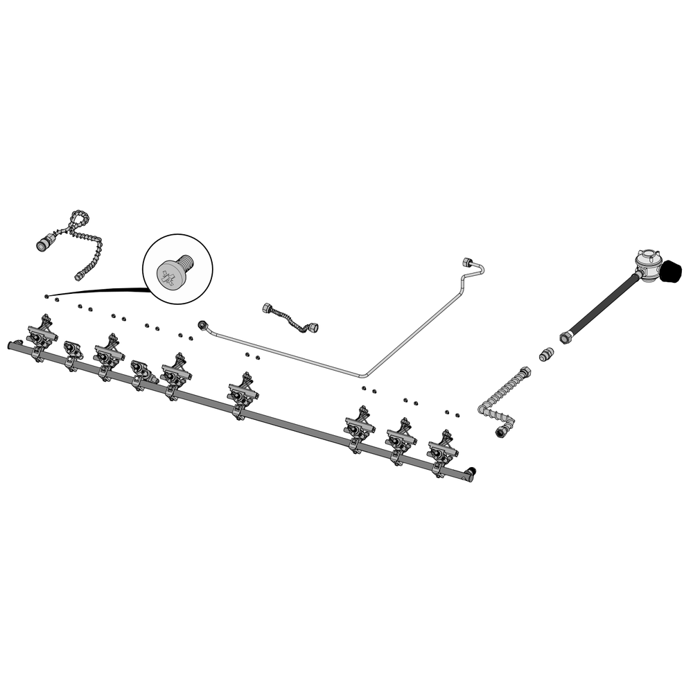 Manifold Diagram and Parts List for PRO825RSBIPSS-3  Napoleon Built-In Cooking