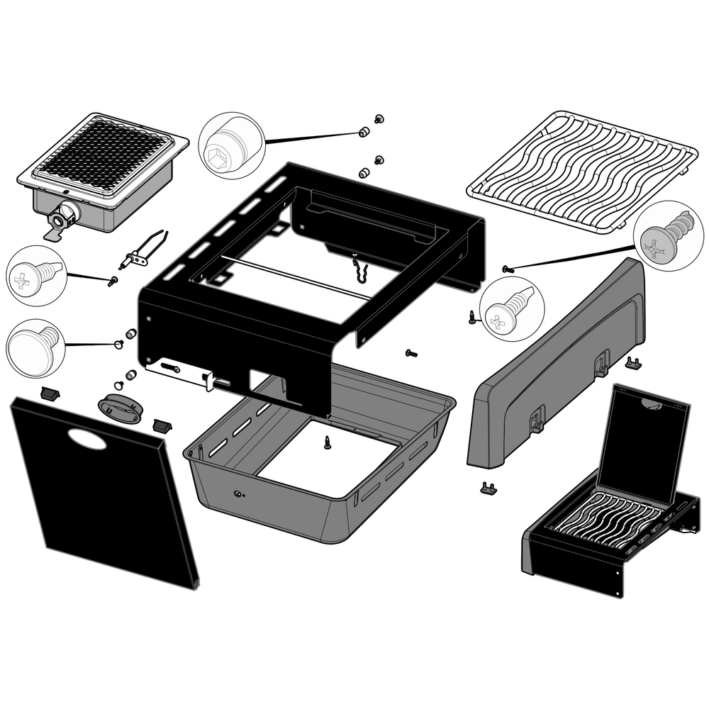 Left Shelf Diagram and Parts List for RXT425SIBNK-1  Napoleon Built-In Cooking