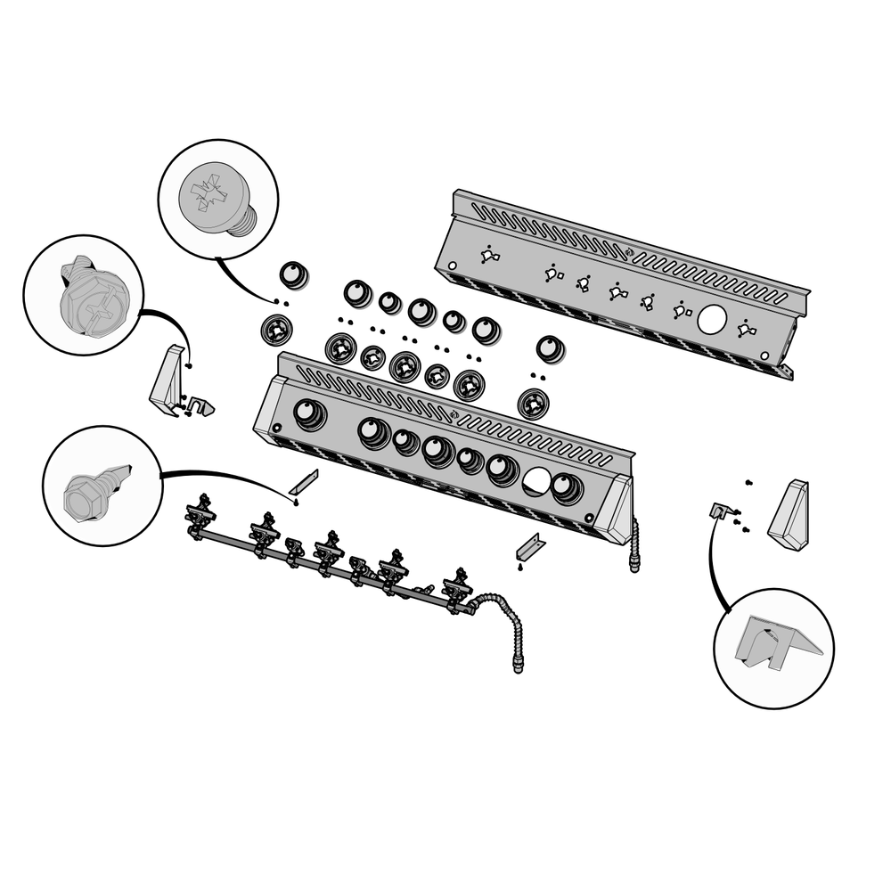 Control Panel Diagram and Parts List for BIPRO665RBPSS-3  Napoleon Built-In Cooking