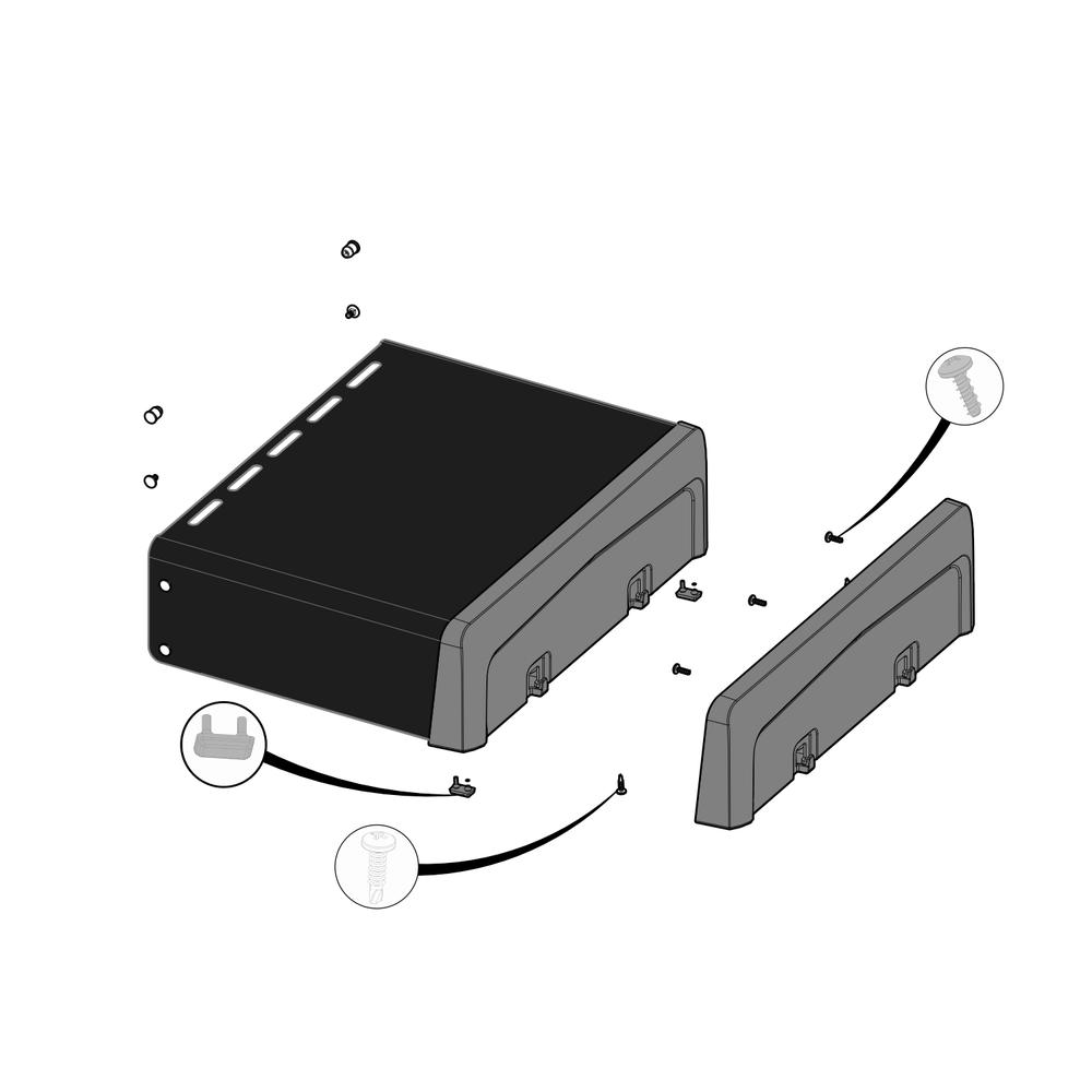 Side Shelf Diagram and Parts List for R425PK-1  Napoleon Built-In Cooking