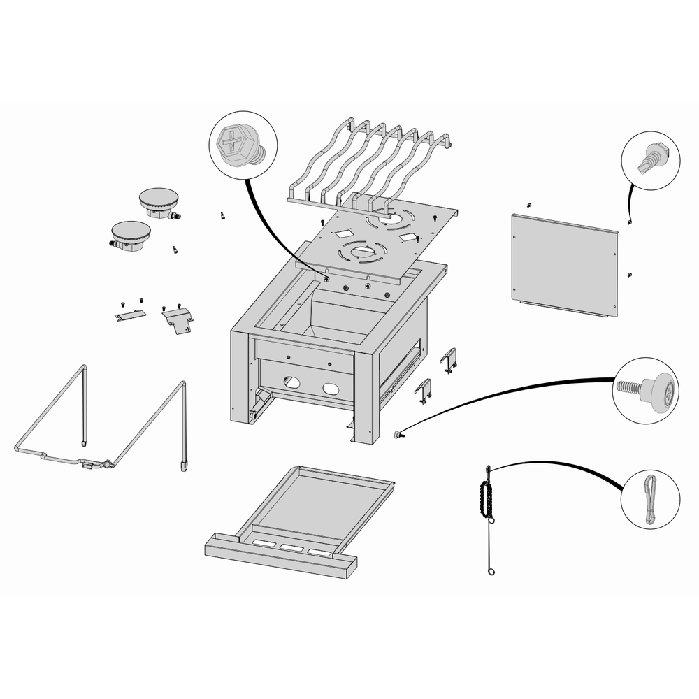 Base Diagram and Parts List for BIB12RTNSS  Napoleon Grill