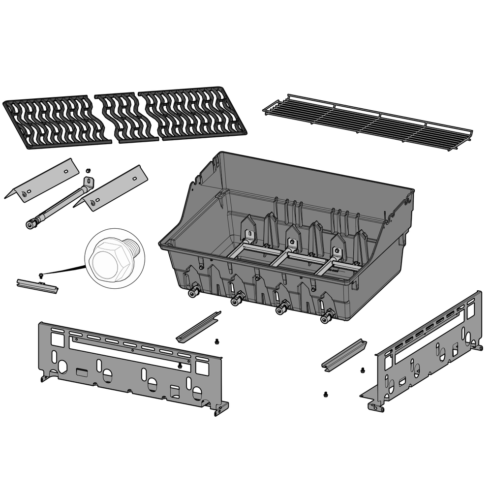 Base Assembly Diagram and Parts List for R525PK-1  Napoleon Built-In Cooking