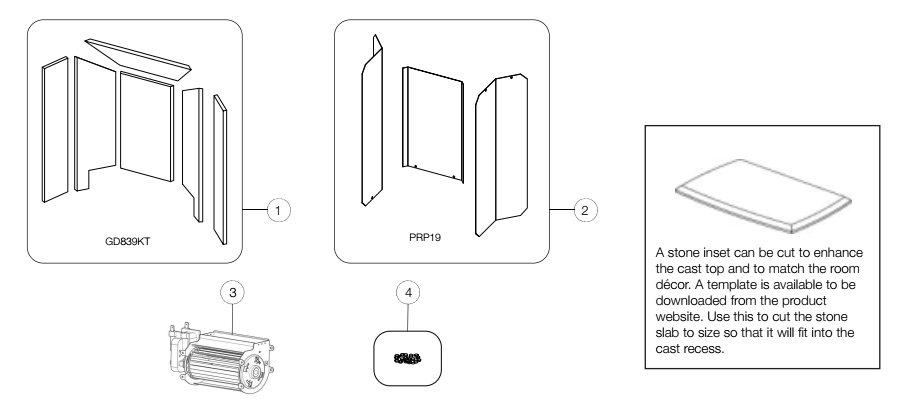 Section_3 Diagram and Parts List for GDS26N-1  Napoleon Heating Stove