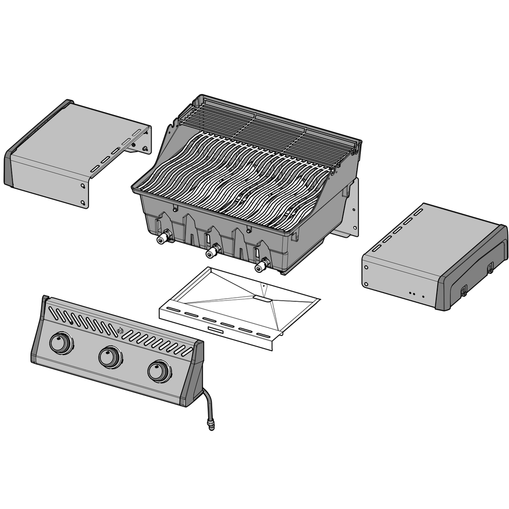 Base Diagram and Parts List for RXT425PSS-1  Napoleon Built-In Cooking