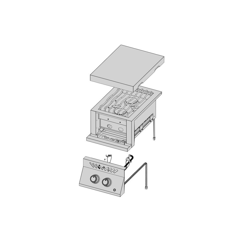Main Exploded Diagram and Parts List for BIB12RTNSS  Napoleon Grill