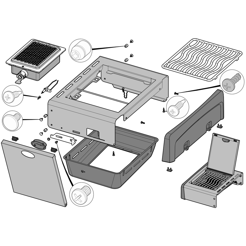 Left Shelf Diagram and Parts List for RXT425SIBPSS-1  Napoleon Built-In Cooking