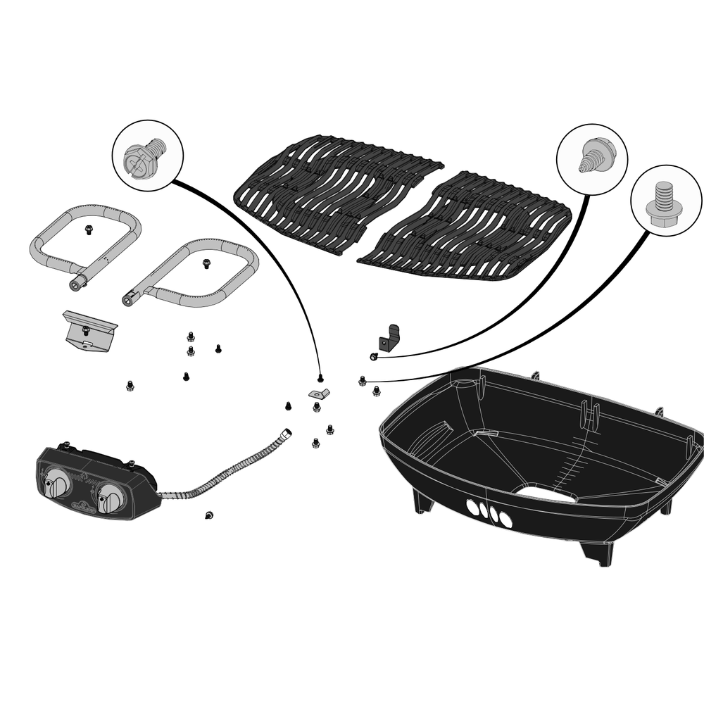 Base Diagram and Parts List for PRO285N-BK  Napoleon Built-In Cooking