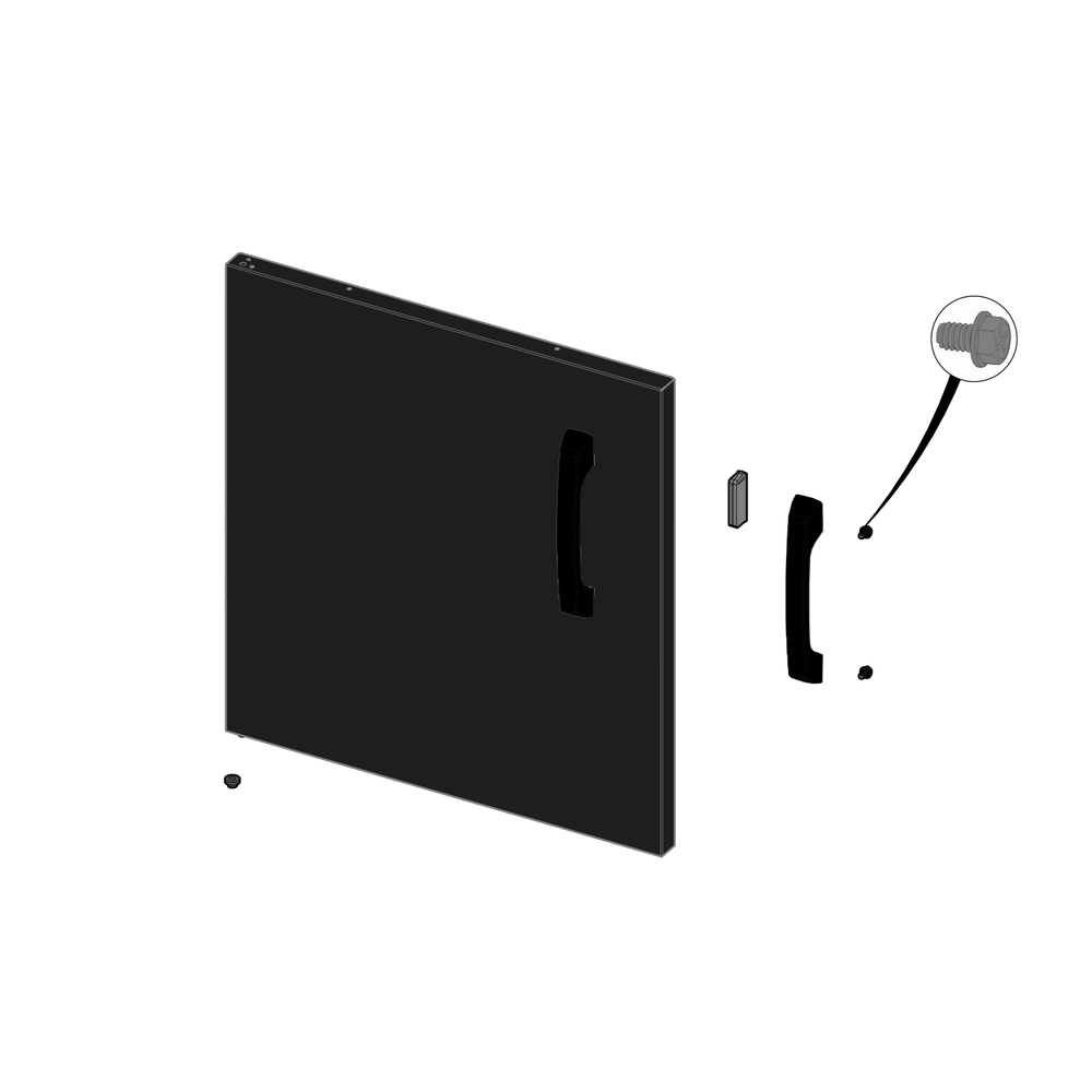 Door Diagram and Parts List for R425PK-1  Napoleon Built-In Cooking