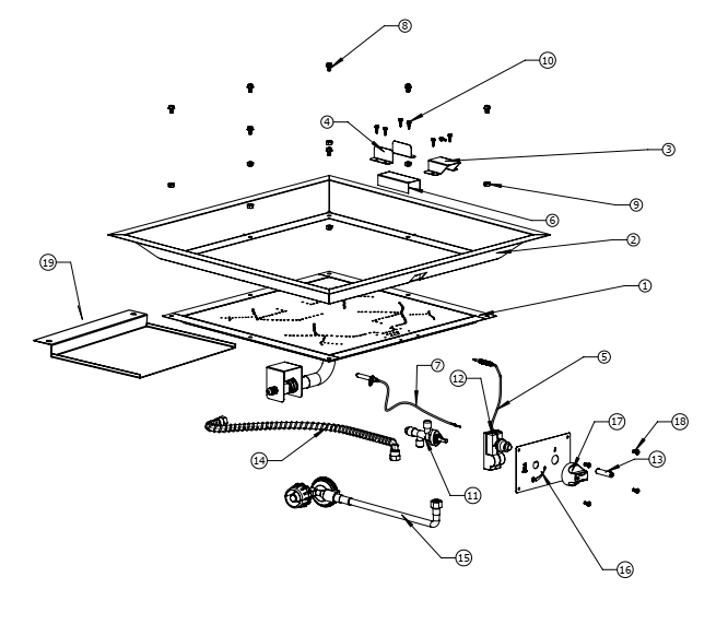 Section_1 Diagram and Parts List for GPFS60  Napoleon Outdoor Heater