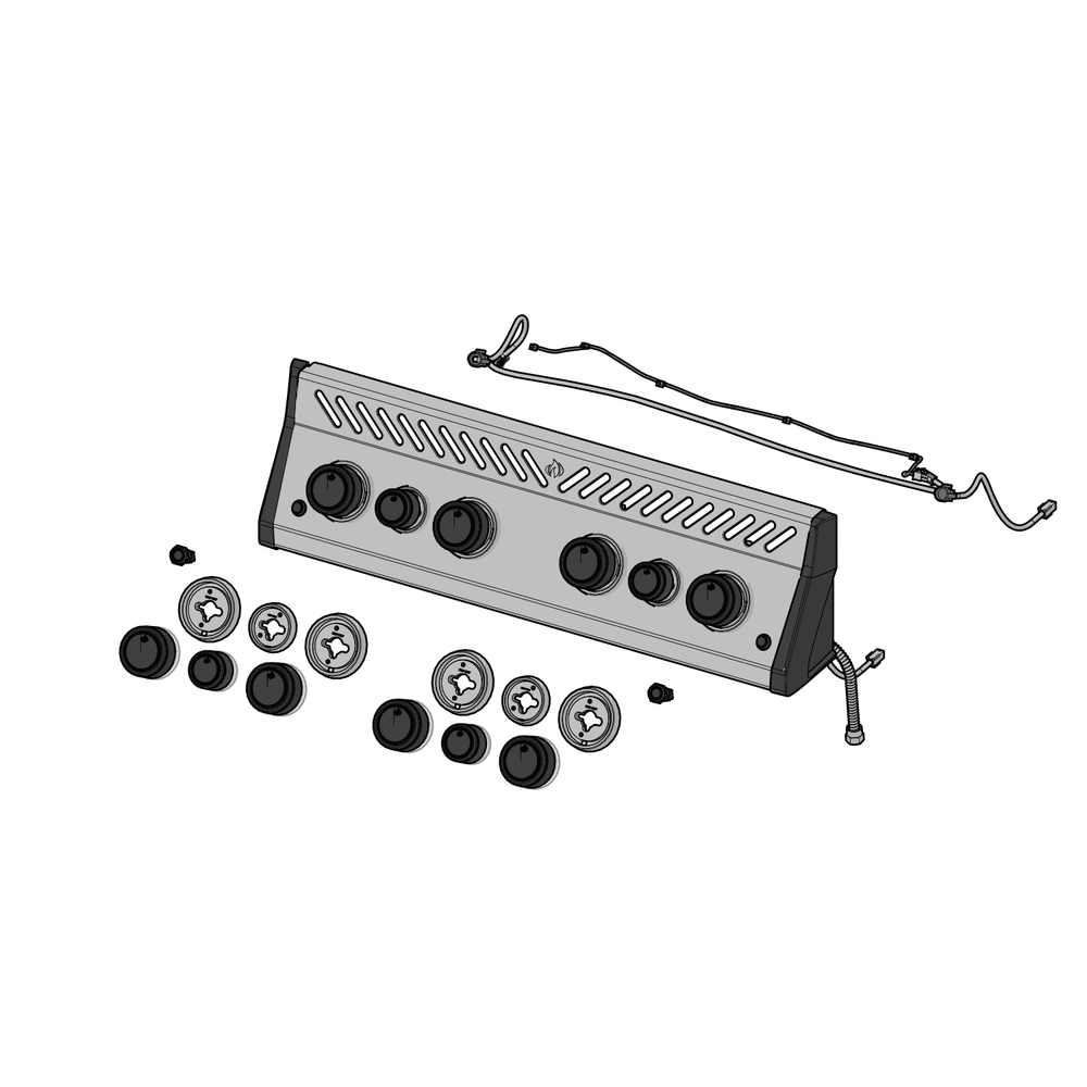 Control Panel Assembly Diagram and Parts List for RSE525RSIBNSS-1  Napoleon Built-In Cooking