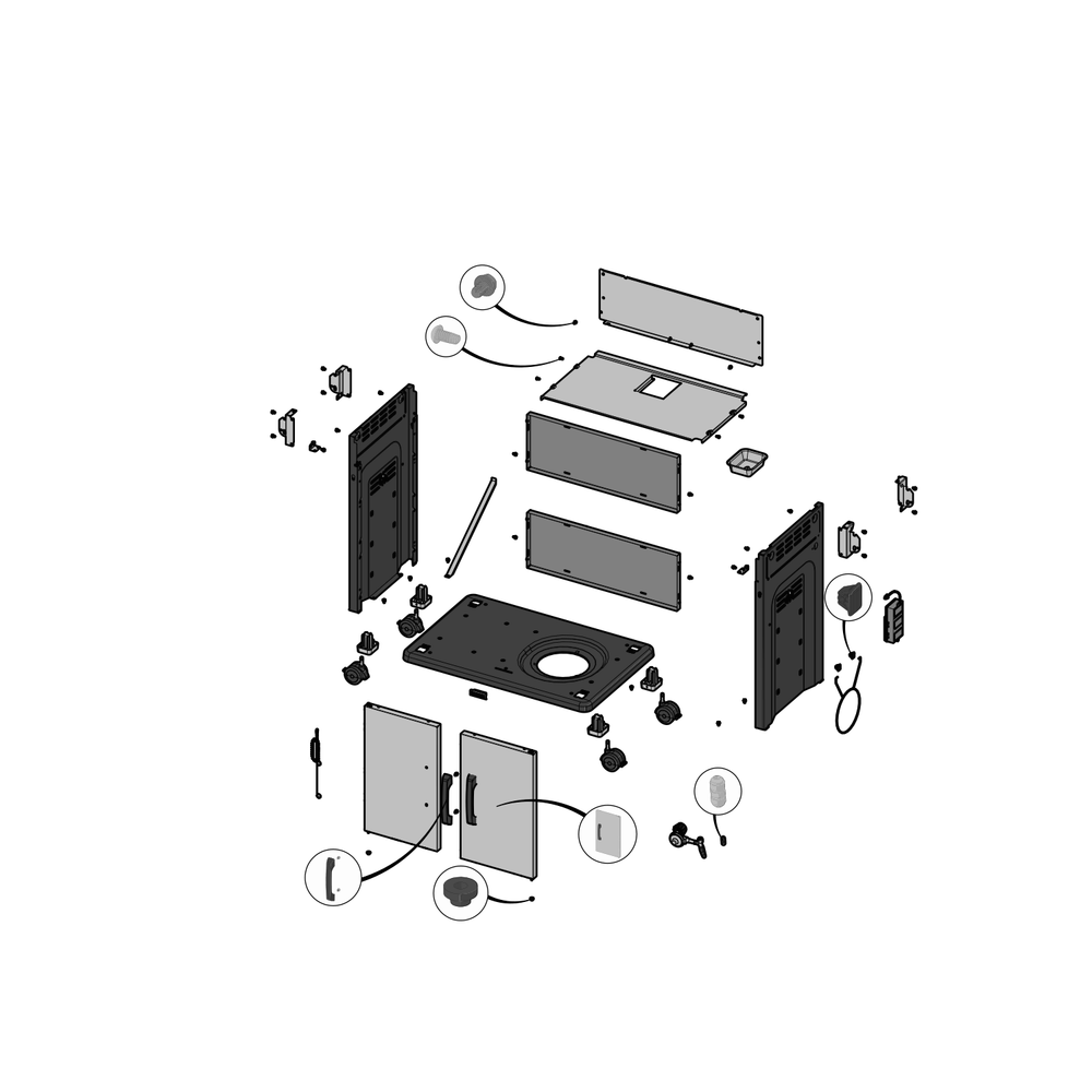 Cart Diagram and Parts List for RSE525RSIBPSS-1  Napoleon Built-In Cooking