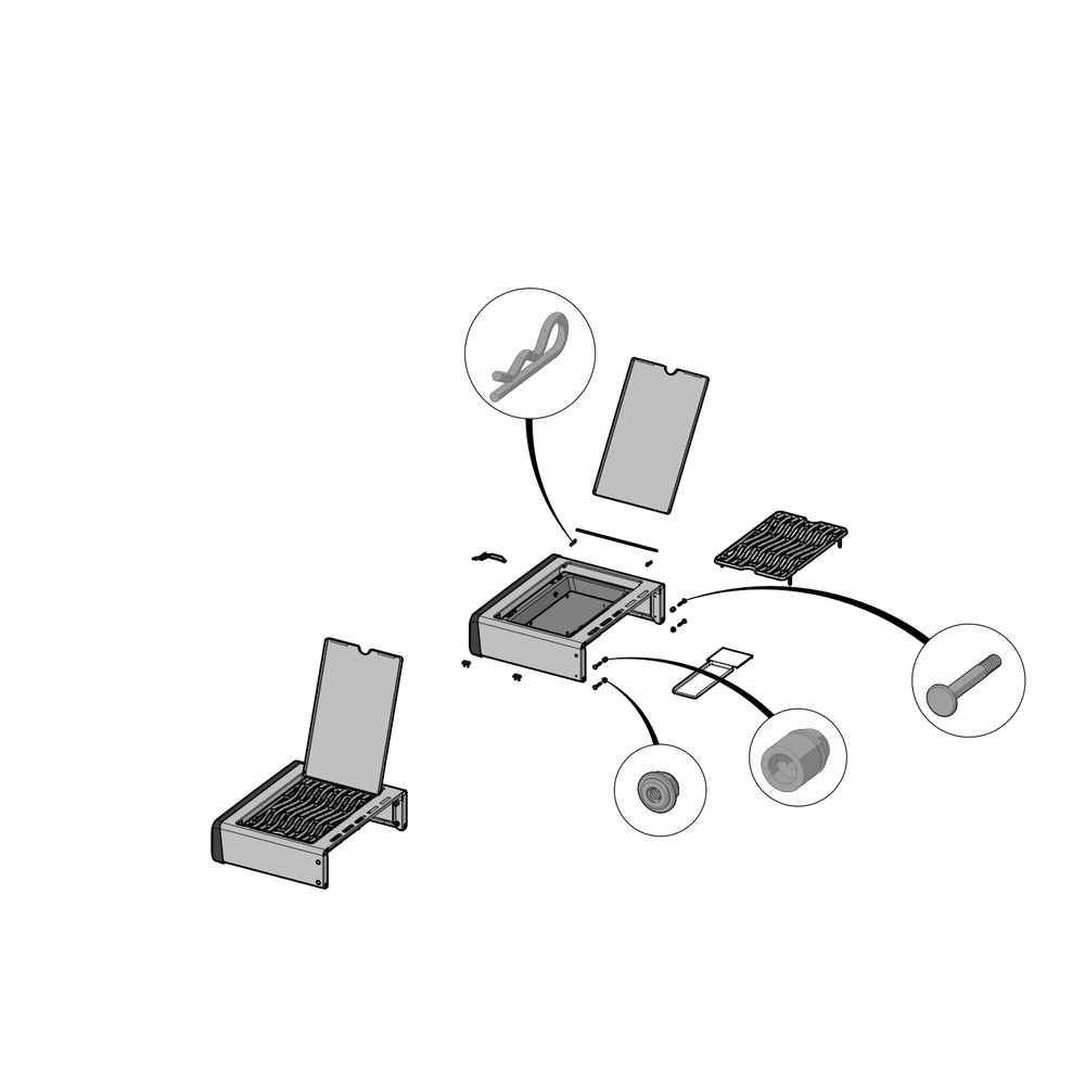 Side Table Left Diagram and Parts List for RSE625RSIBNSS-1  Napoleon Built-In Cooking