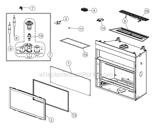 Page A Diagram and Parts List for LHD45P  Napoleon Heating Stove