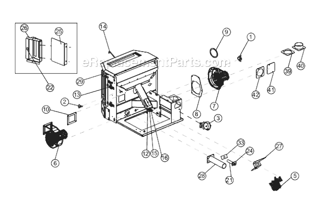 Page A Diagram and Parts List for NPI45  Napoleon Heating Stove