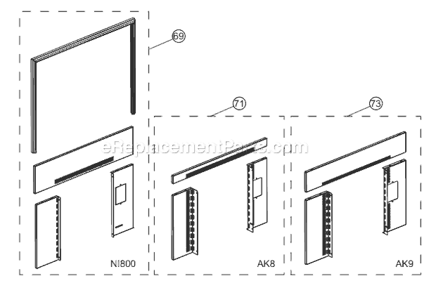Page D Diagram and Parts List for NPI45  Napoleon Heating Stove