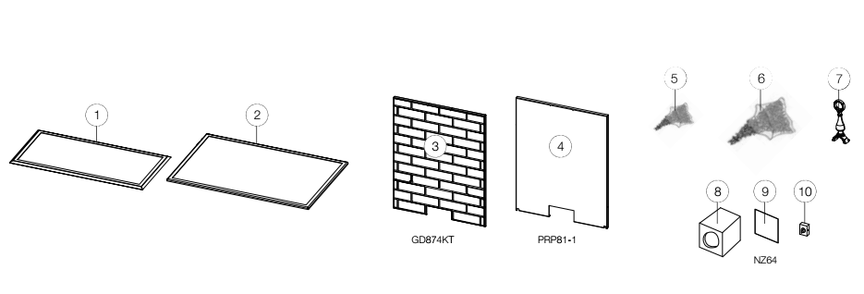 Section_1 Diagram and Parts List for HD81NT-1  Napoleon Fireplace & Insert