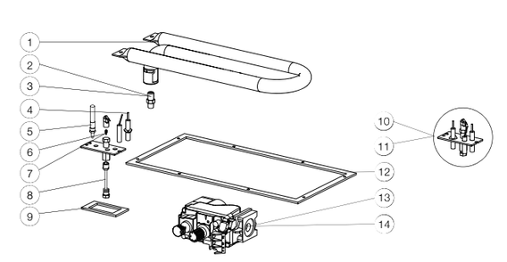 Part Location Diagram of W680-0008 Napoleon Thermocouple