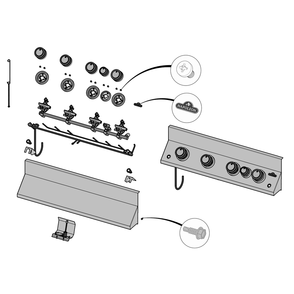 Control Panel Diagram and Parts List for BIPRO500RBNSS-3  Napoleon Built-In Cooking