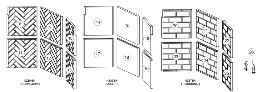 Section_2 Diagram and Parts List for NZ8000  Napoleon Fireplace & Insert