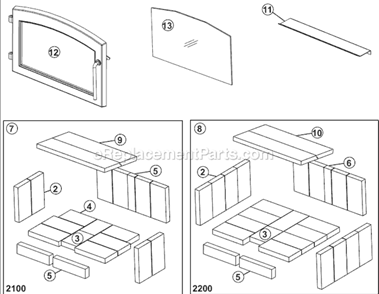 Page A Diagram and Parts List for 2200  Napoleon Heating Stove