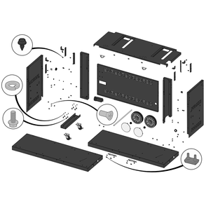 Exterior Cart Diagram and Parts List for PRO825RSBIPSS-3  Napoleon Built-In Cooking