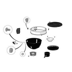 Base Diagram and Parts List for PRO18K-LEG-3  Napoleon Grill