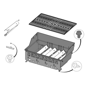 Base Assembly Diagram and Parts List for RXT525SIBNK-1  Napoleon Built-In Cooking