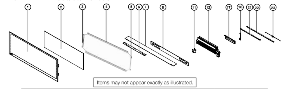 Part Location Diagram of W300-0211 Napoleon Optional Topaz Glass Chips Media
