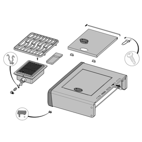 Left Side Shelf Diagram and Parts List for RXT525SIBNSS-1  Napoleon Built-In Cooking