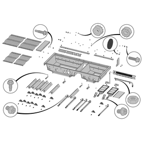 Base 1 Diagram and Parts List for BIPRO825RBINSS-3  Napoleon Built-In Cooking