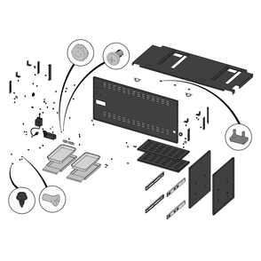 Interior Cart Diagram and Parts List for PRO825RSBINSS-3  Napoleon Built-In Cooking
