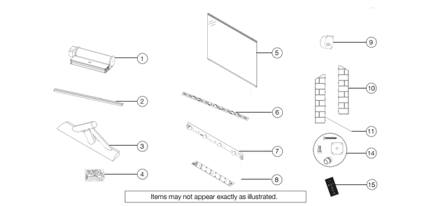 Section_1 Diagram and Parts List for NEFB36H-BS  Napoleon Fireplace & Insert