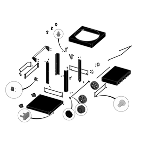 Part Location Diagram of N080-0482 Napoleon BRACKET, FOLDING SHELF LEFT F365/425