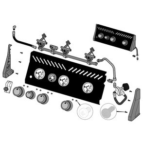 Control Panel Diagram and Parts List for RXT425SIBPK-1  Napoleon Built-In Cooking