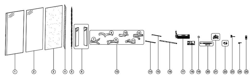 Part Location Diagram of W190-0136-SER Napoleon Remote Control