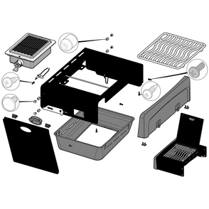 Left Shelf Diagram and Parts List for RXT425SIBPK-1  Napoleon Built-In Cooking