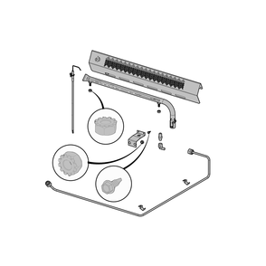 Rear Burner Diagram and Parts List for BIPRO665RBPSS-3  Napoleon Built-In Cooking