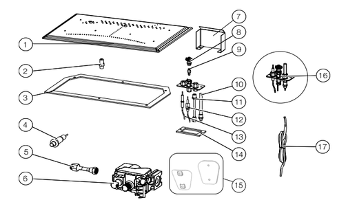 Section_3 Diagram and Parts List for B46NTRE  Napoleon Fireplace & Insert