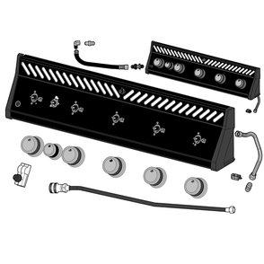 Part Location Diagram of Z255-0002-1 Napoleon FITTING, ASSY SIDE BURNER