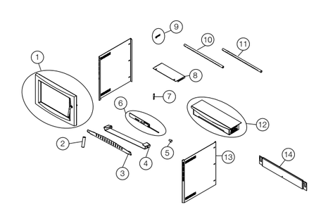 Section_1 Diagram and Parts List for S20I  Napoleon Fireplace & Insert