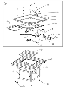 Part Location Diagram of N335-0080 Napoleon Lid